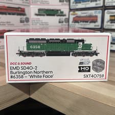 ScaleTrains HO EMD SD40-2 Burlington Northern #6358 White Face DCC&Sound NEW